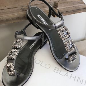NWT MANOLO BLAHNIK JEWELED SANDALS
